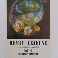 Affiche pour l'exposition Henry Lejeune , à la Galerie sklerijenn (Saint-Malo) , du 12 avril au 31 mai 1992.